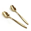 stainless steel gold dessert spoon